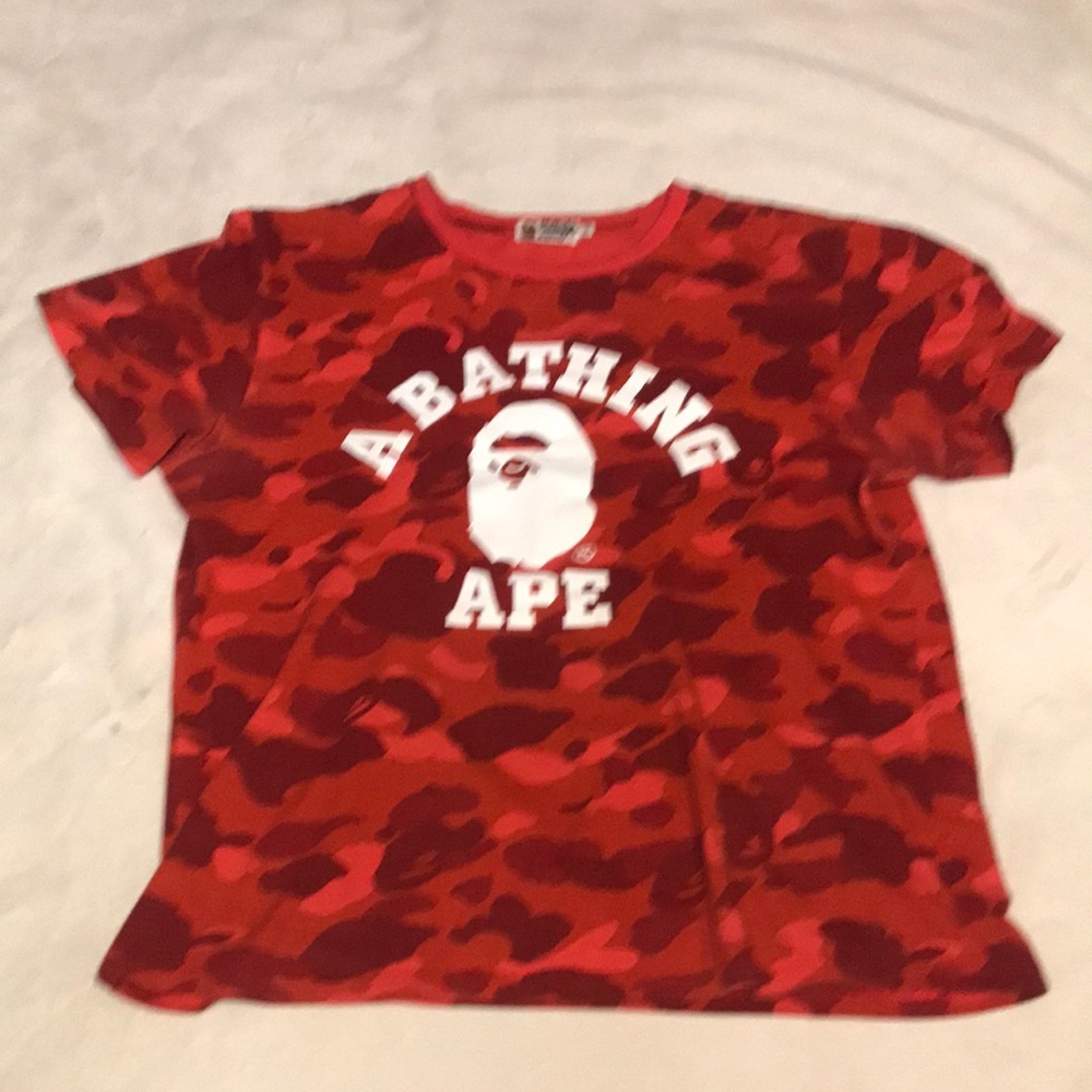 BAPE red camo (A Bathing Ape) tee